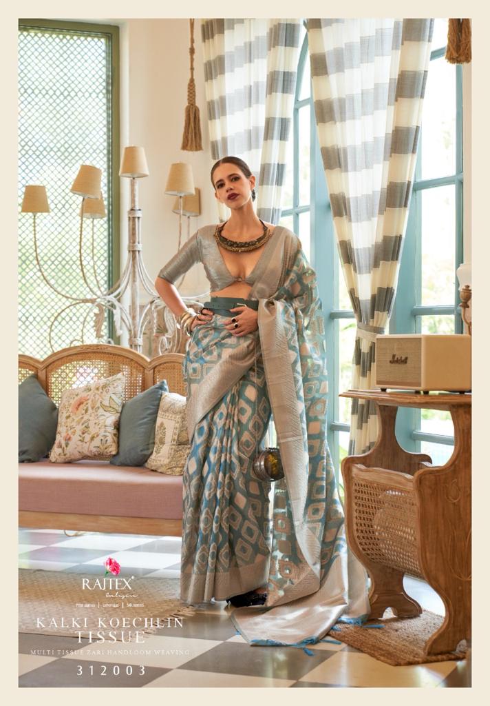 312003 Kalki Koechlin Tissue Rajtex Zari Sarees