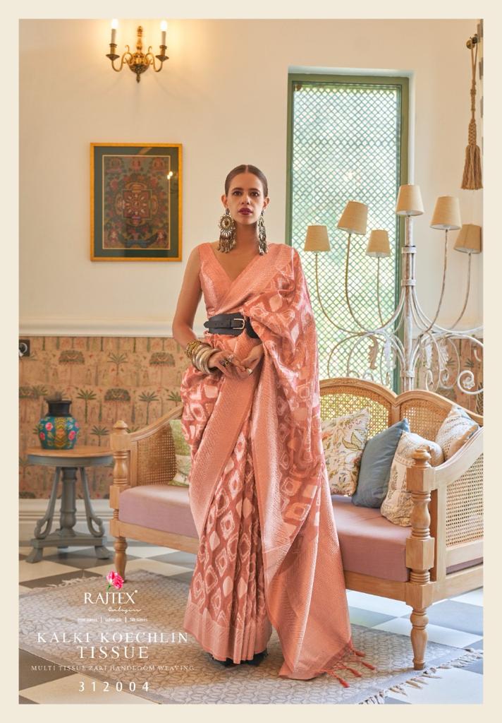 312004 Kalki Koechlin Tissue Rajtex Zari Sarees