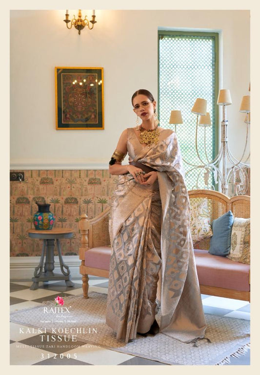 312005 Kalki Koechlin Tissue Rajtex Zari Sarees