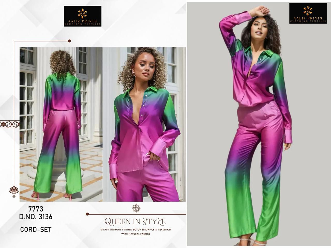 3136 Karachi Aaliz Print Printed Co Ord Set