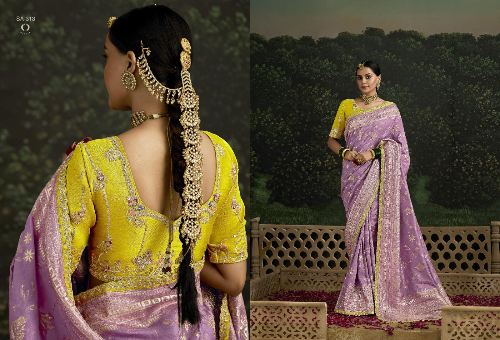 313 Baisa Kimora Sindhuri Embroidery Work Sarees