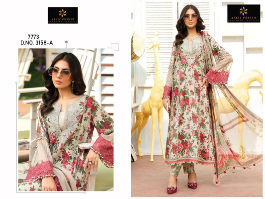3158-A Aaliz Print Embroidery Pakistani Salwar Suits