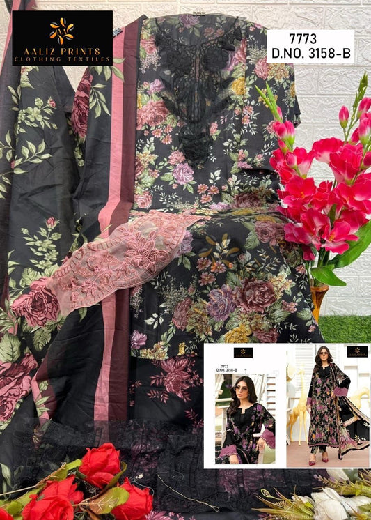 3158-B Aaliz Print Embroidery Pakistani Salwar Suits