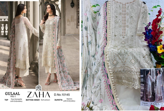 10145 Gulaal Vol 1 Zaha Pakistani Salwar Suits
