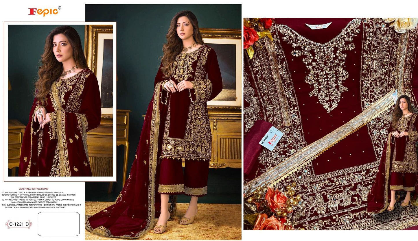 C-1221-D Fepic Pakistani Salwar Suits