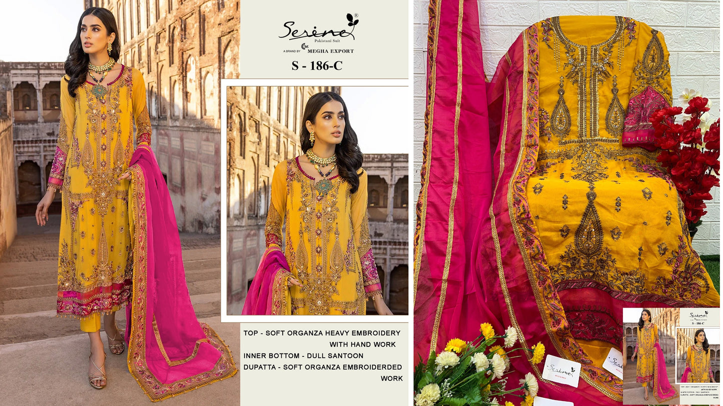 186C Serine Pakistani Salwar Suits