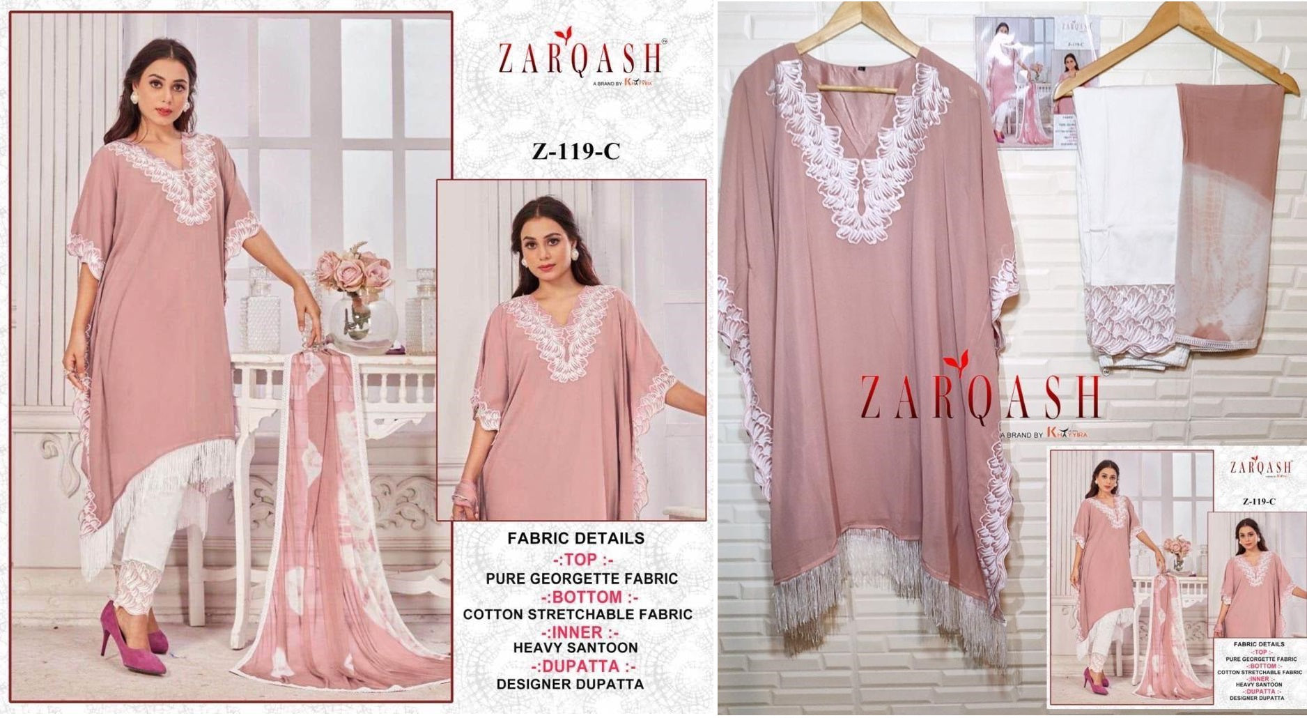 Z-119C Zarqash Pakistani Readymade Suits