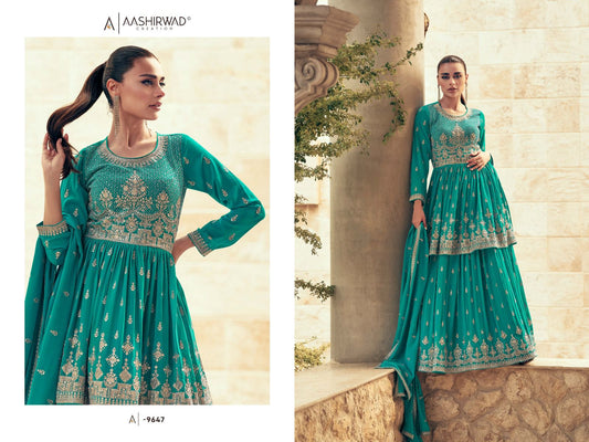 9647 Sadaf Aashirwad Creation Readymade Suits