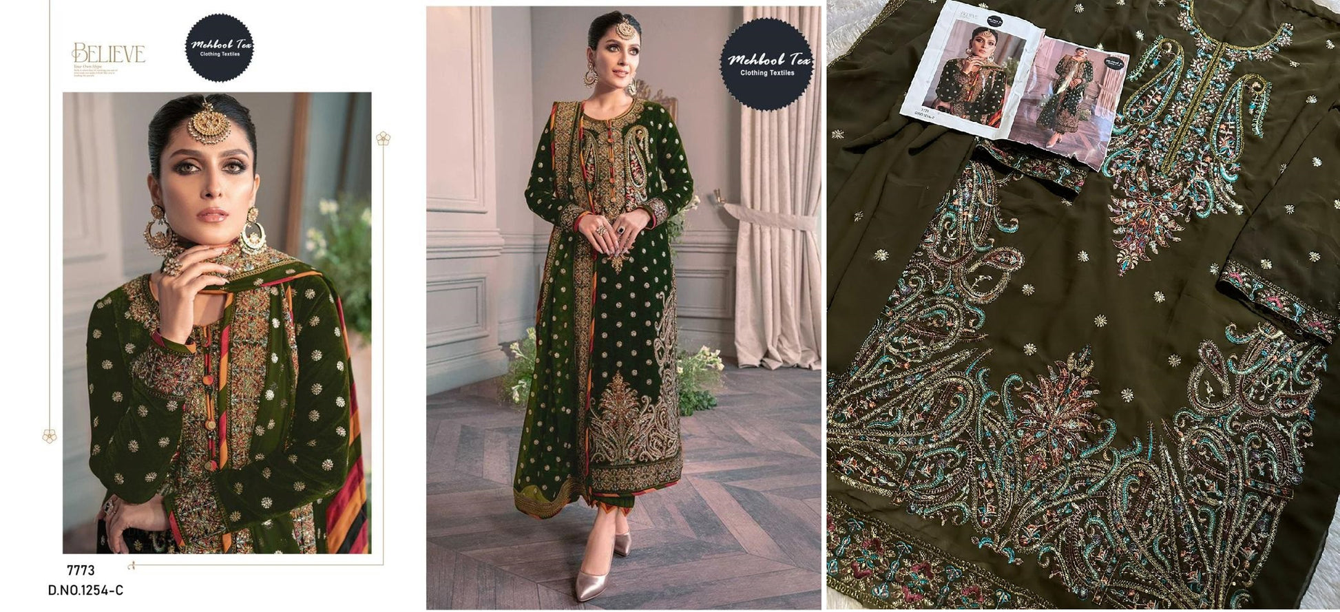 1254C Mehboob Tex Pakistani Salwar Suits