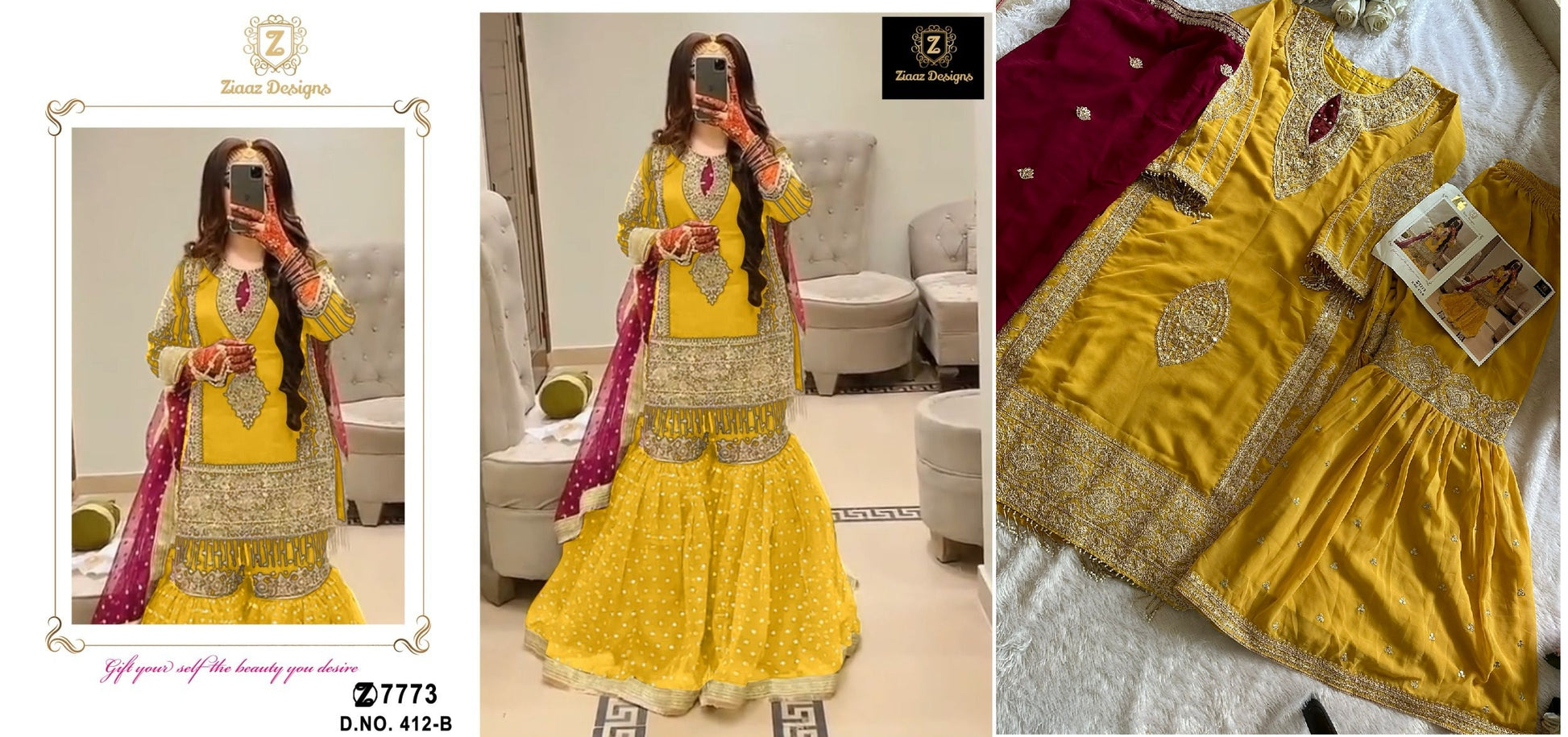 412B Ziaaz Designs Pakistani Salwar Suits