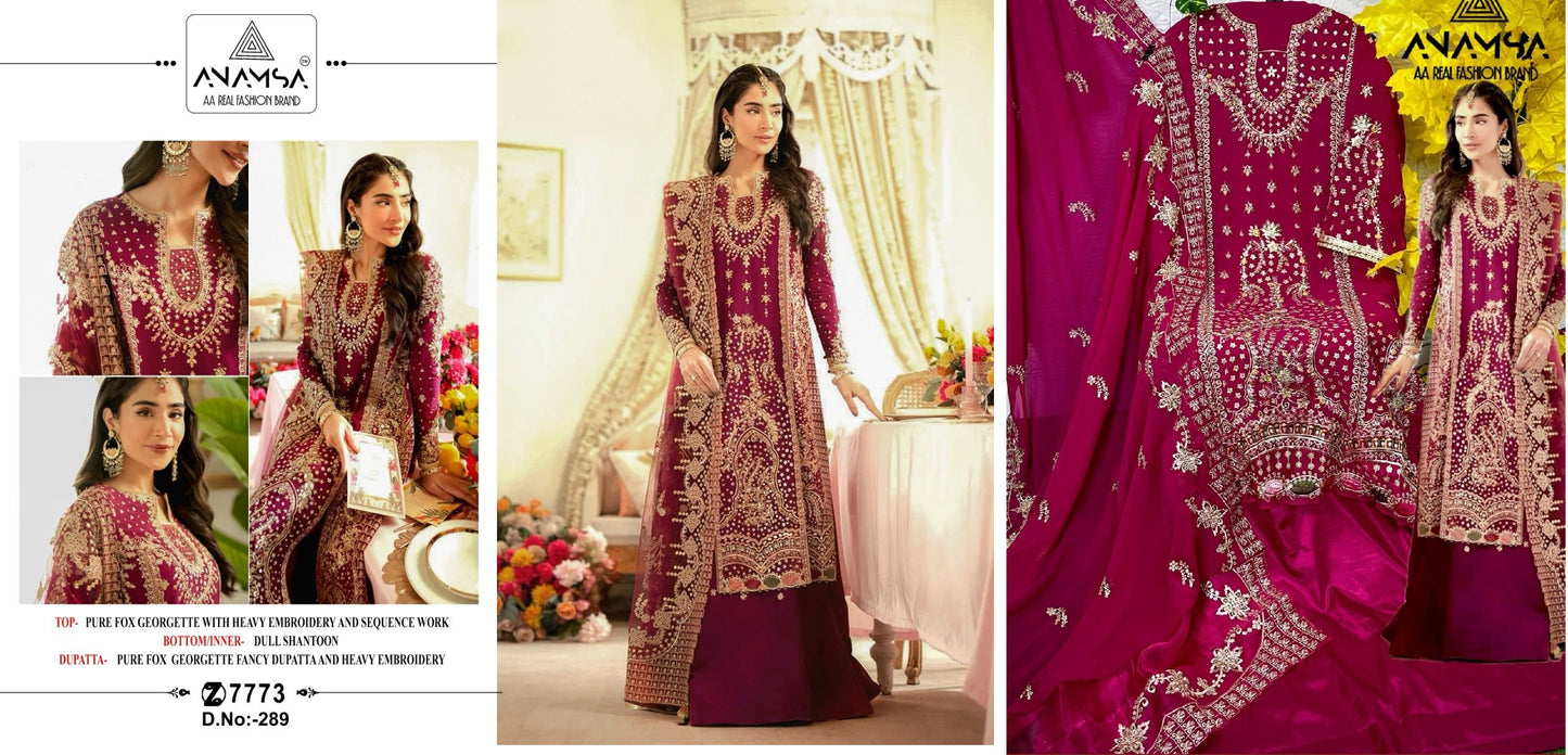 289 Anamsa Pakistani Salwar Suits