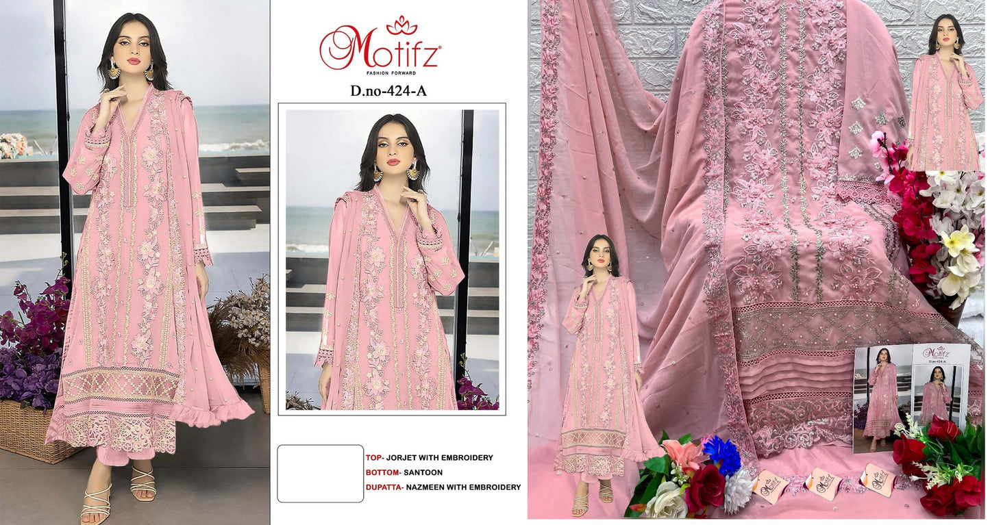 424A Motifz Pakistani Salwar Suits