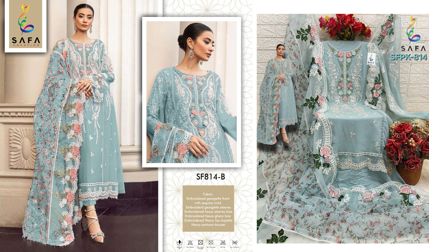814B Safa Creation Pakistani Salwar Suits