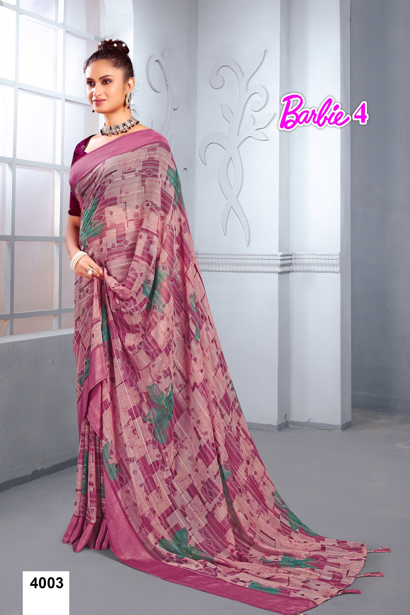 4003 Barbie Vol 4 Mahamani Creation Sarees