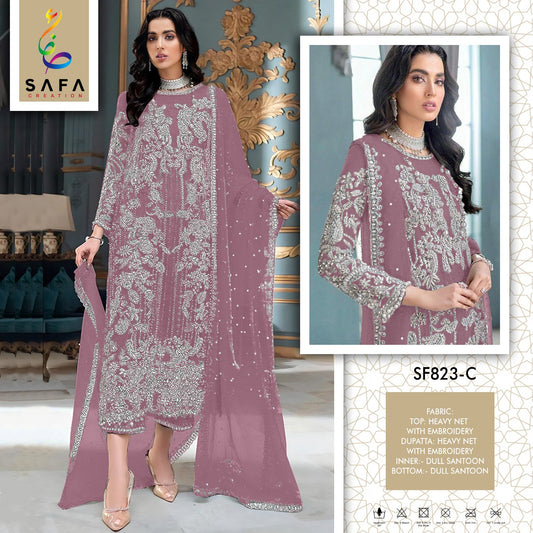 823C Safa Creation Pakistani Salwar Suits