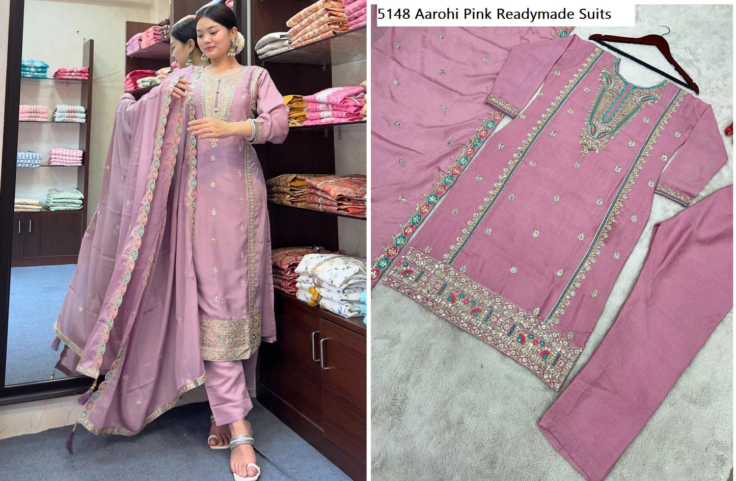 5148 Pink Aarohi Readymade Suits