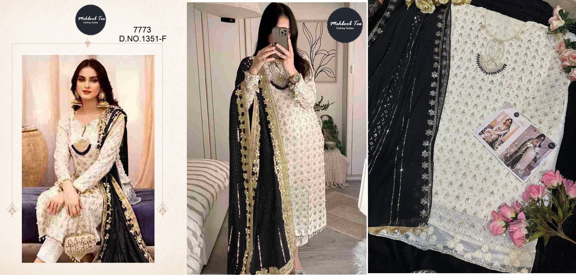 1351F Mehboob Tex Pakistani Salwar Suits