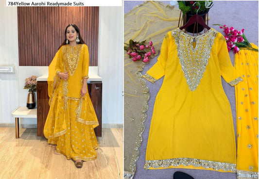 784Yellow Aarohi Readymade Suits