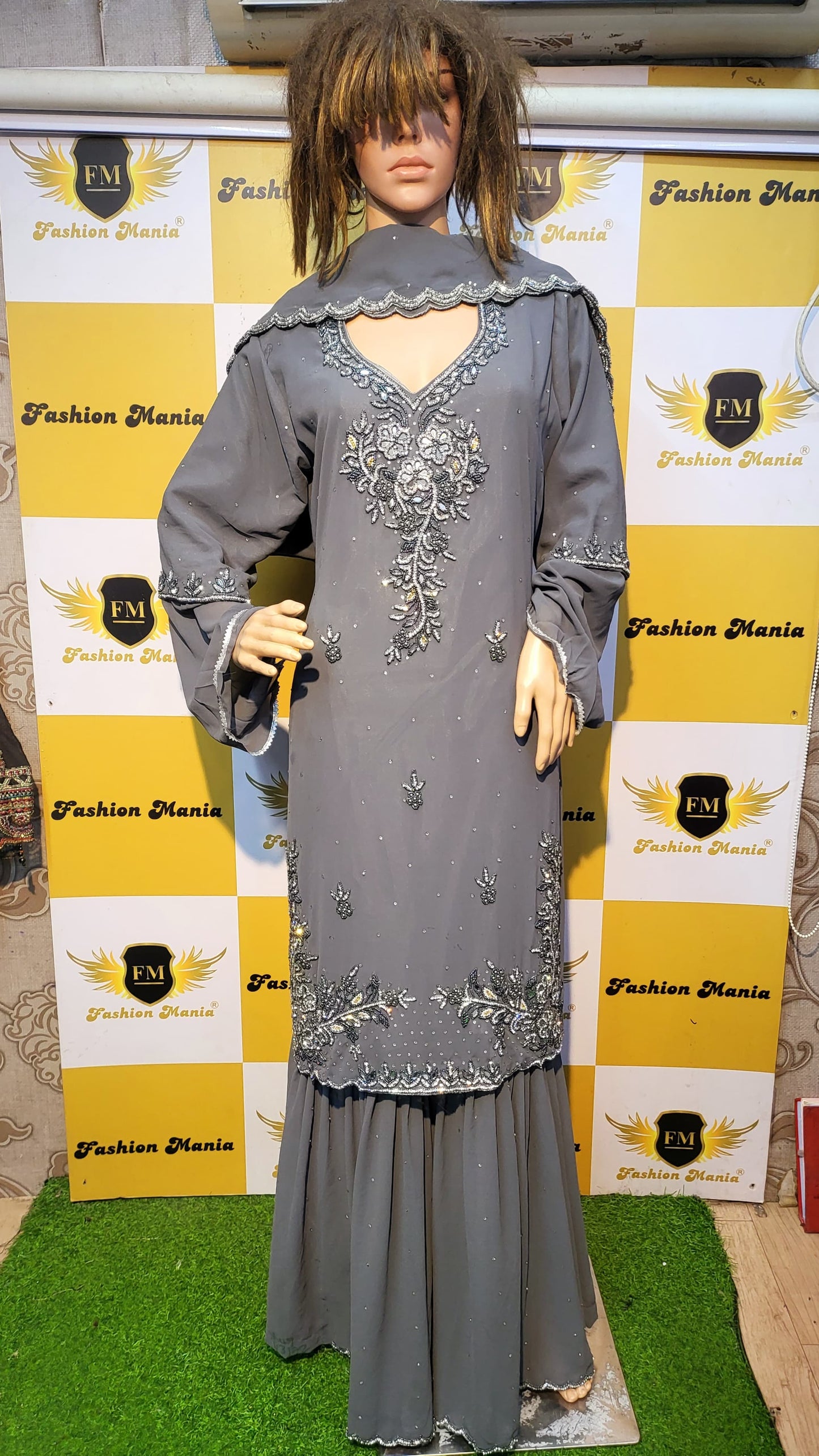 Gray 220424 Safa Creation Pakistani Readymade Suits
