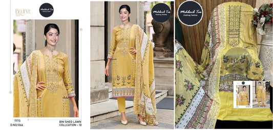 1366 Bin Saeed Lawn Collection Vol 10 Mehboob Tex Pakistani Salwar Suits
