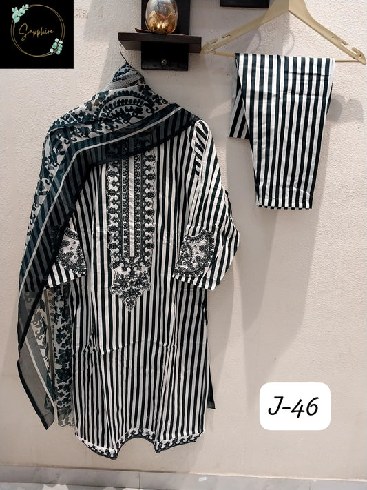 Jazmin Vol 46 Black Sapphire Pakistani Readymade Suits