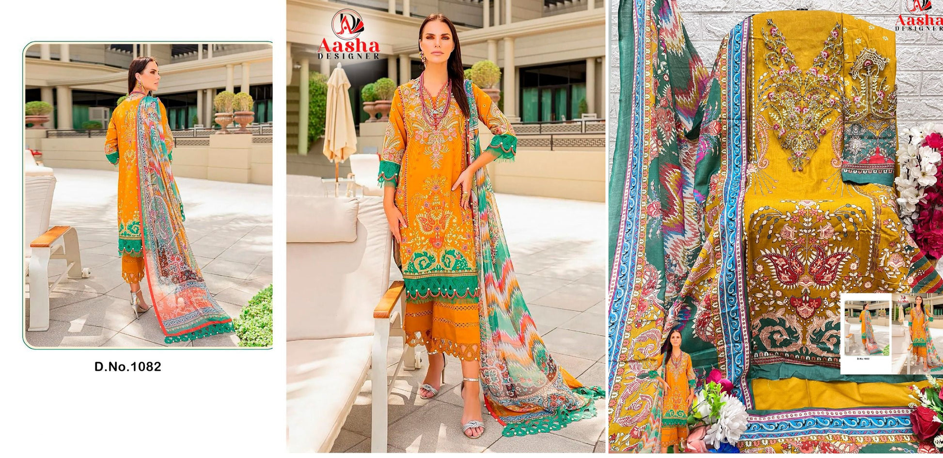 1082 Aasha Designer Pakistani Salwar Suits