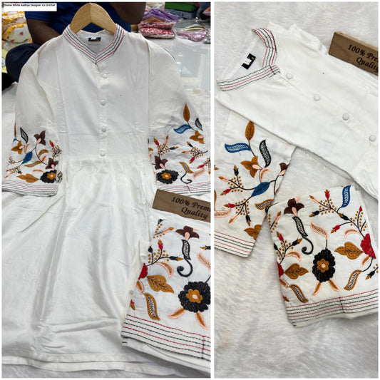 Divine White Aadhya Designer Co Ord Set