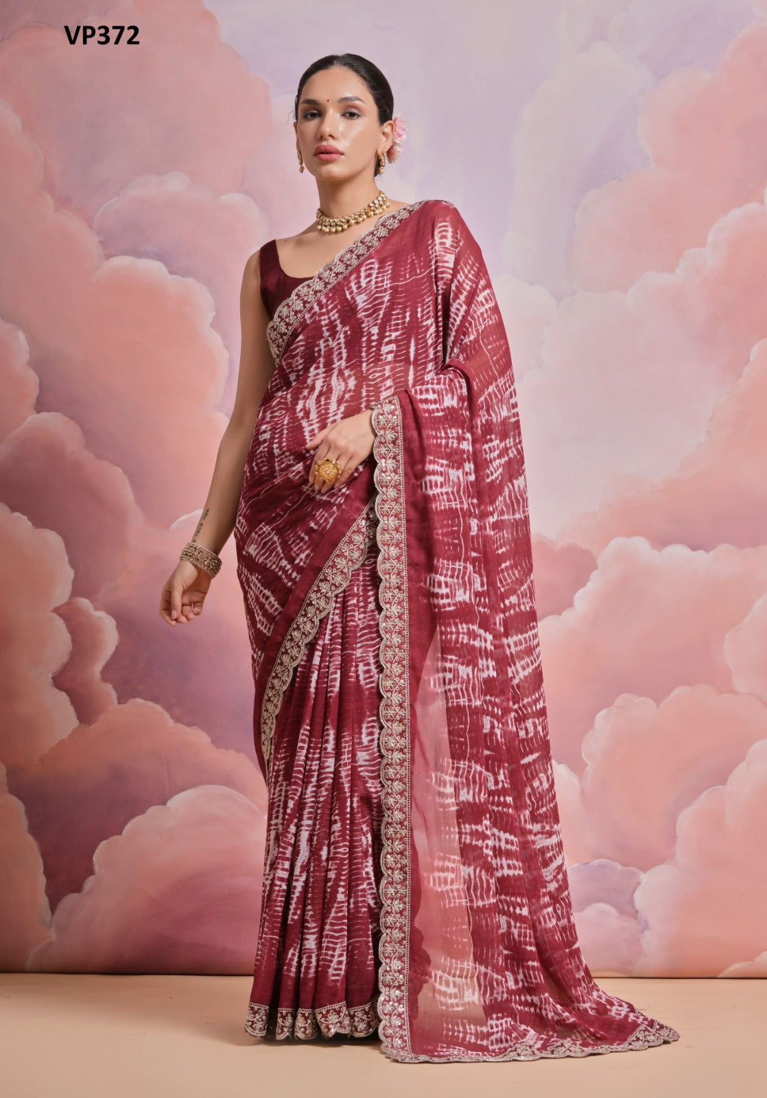 Vp372 Amrut Fashion Berry Sarees