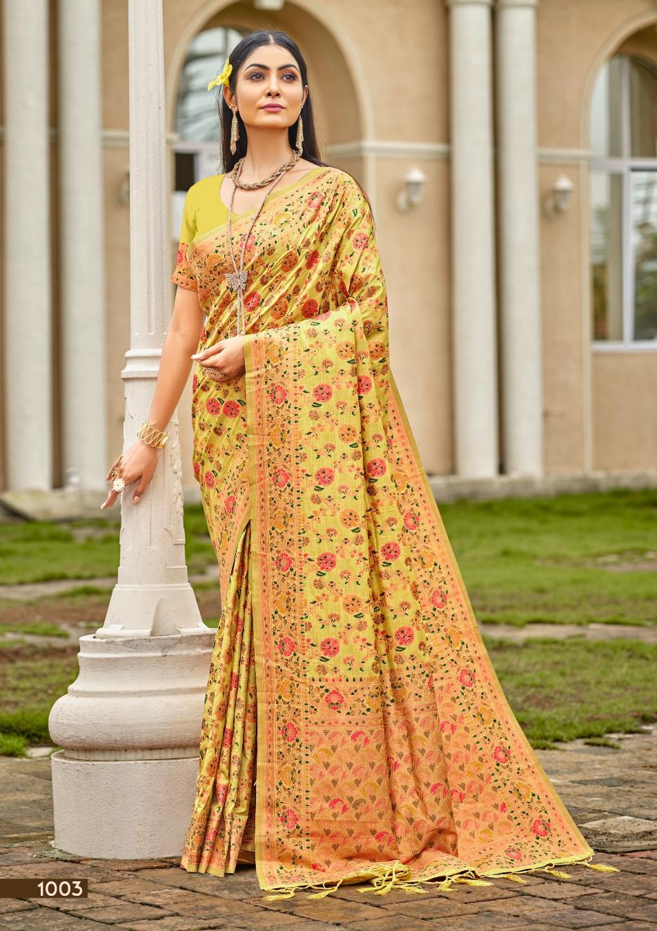1003 Crystal Silk Bunawat Sarees