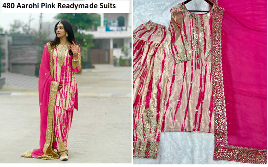 480 Pink Aarohi Readymade Suits