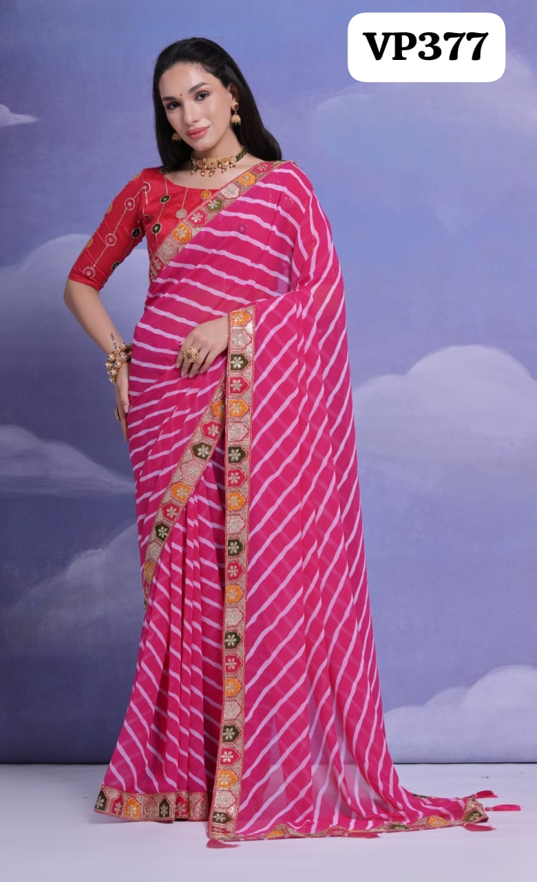 Vp377 Jivika Fashion Berry Sarees