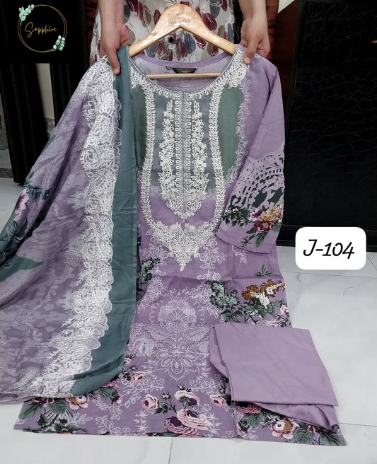 Jazmin Vol 104 Violet Sapphire Pakistani Readymade Suits