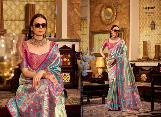 319 Keshavam Rajpath Tissue Silk Sarees
