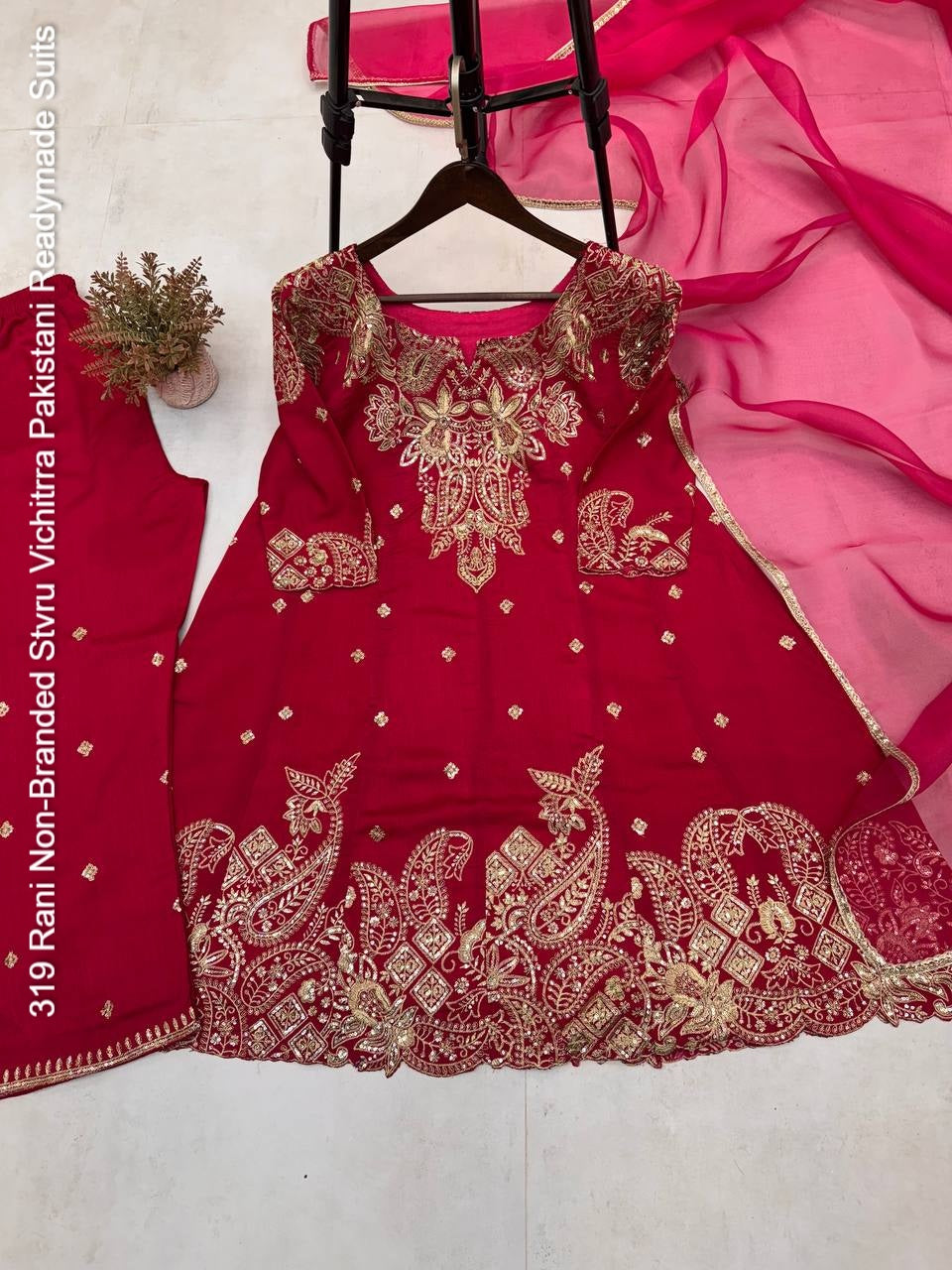 319 Rani Non-Branded Stvru Vichitrra Pakistani Readymade Suits