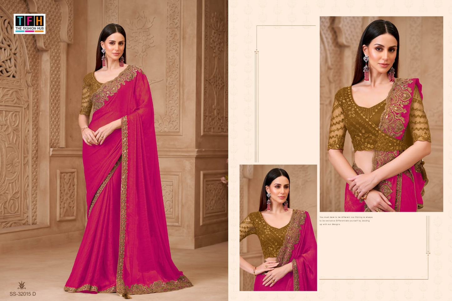 32015-D Silver Screen Tfh Georgette Sarees
