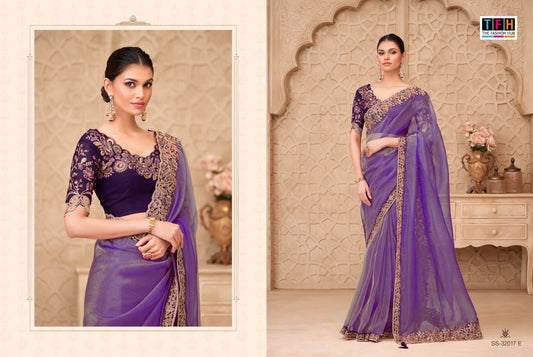 32017-E Silver Screen Tfh Georgette Sarees