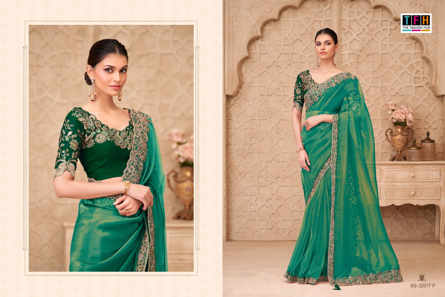 32017-F Silver Screen Tfh Georgette Sarees