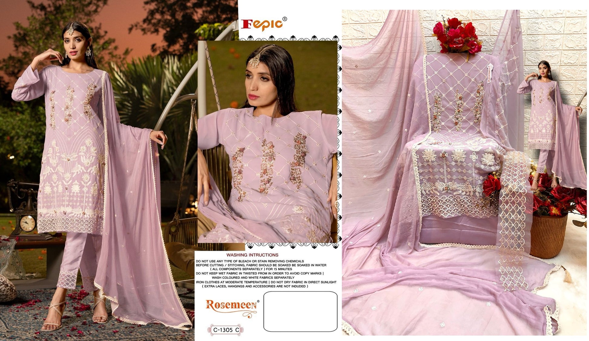 C-1305-C Fepic Pakistani Salwar Suits