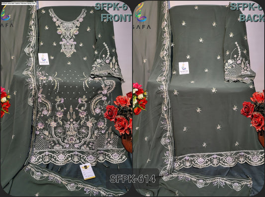 614Dark Pista Safa Creation Pakistani Salwar Suits