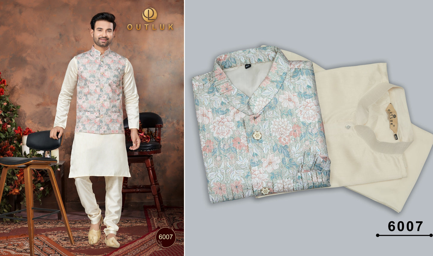 6007 Wedding Collection Vol 6 Outluk Mens Kurta Pyjama