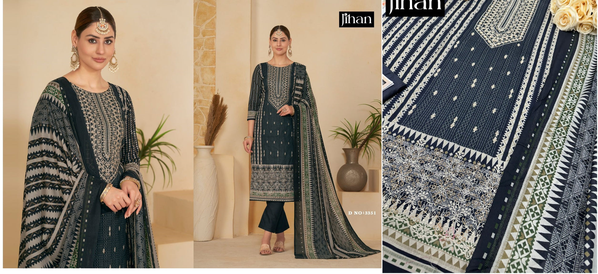 3351 Jihan Pakistani Salwar Suits
