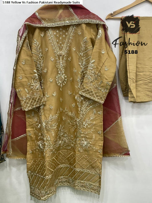 5188 Yellow Vs Fashion Pakistani Readymade Suits