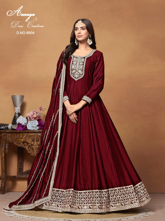 8904 Vol 189 Dani Creation Gown Dupatta Set