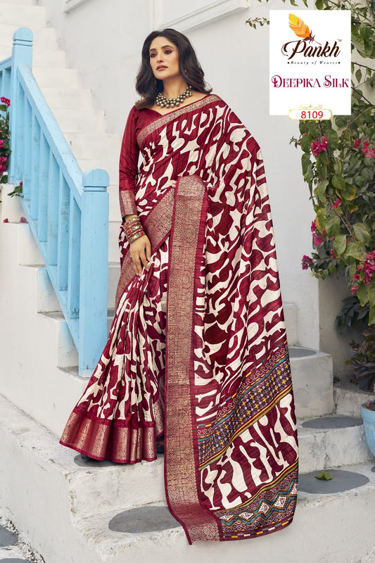 8109 Deepika Silk Pankh Sarees