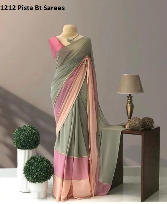 1212Pista Bt Sarees
