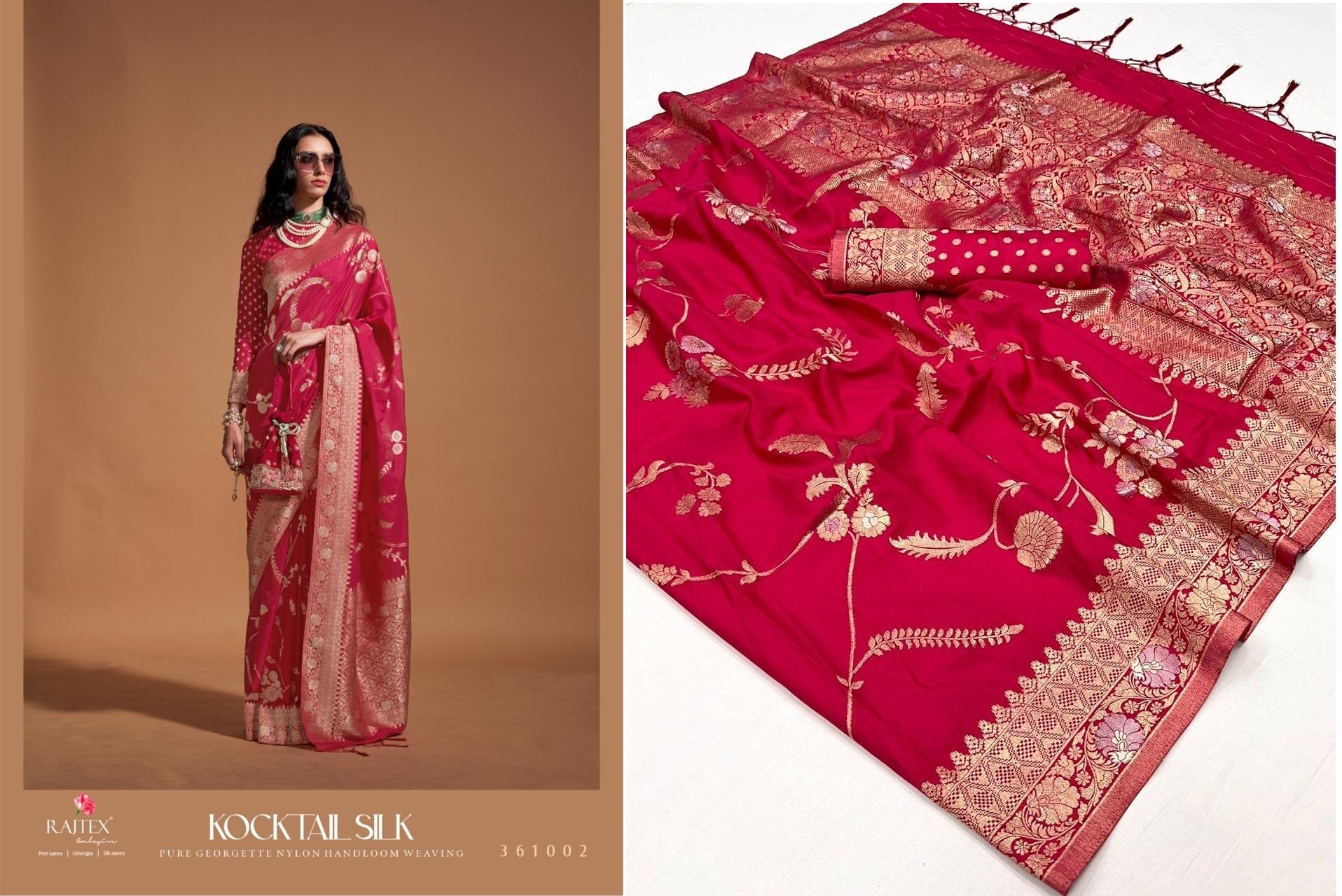 361002 Kocktail Silk Rajtex Sarees