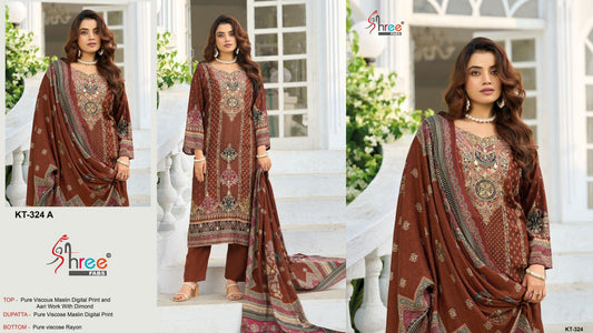 324-A Shree Fabs Pure Viscose Pakistani Salwar Suits