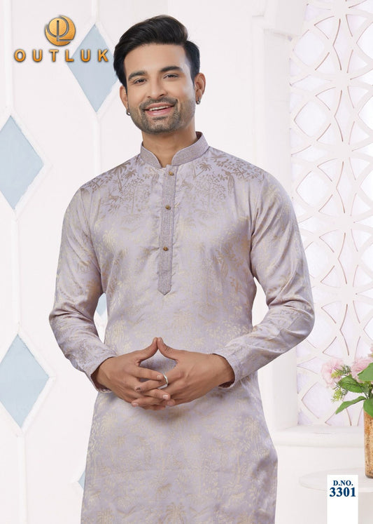 3301 Wedding Collection Vol 33 Outluk Jacquard Mens Kurta Pyjama