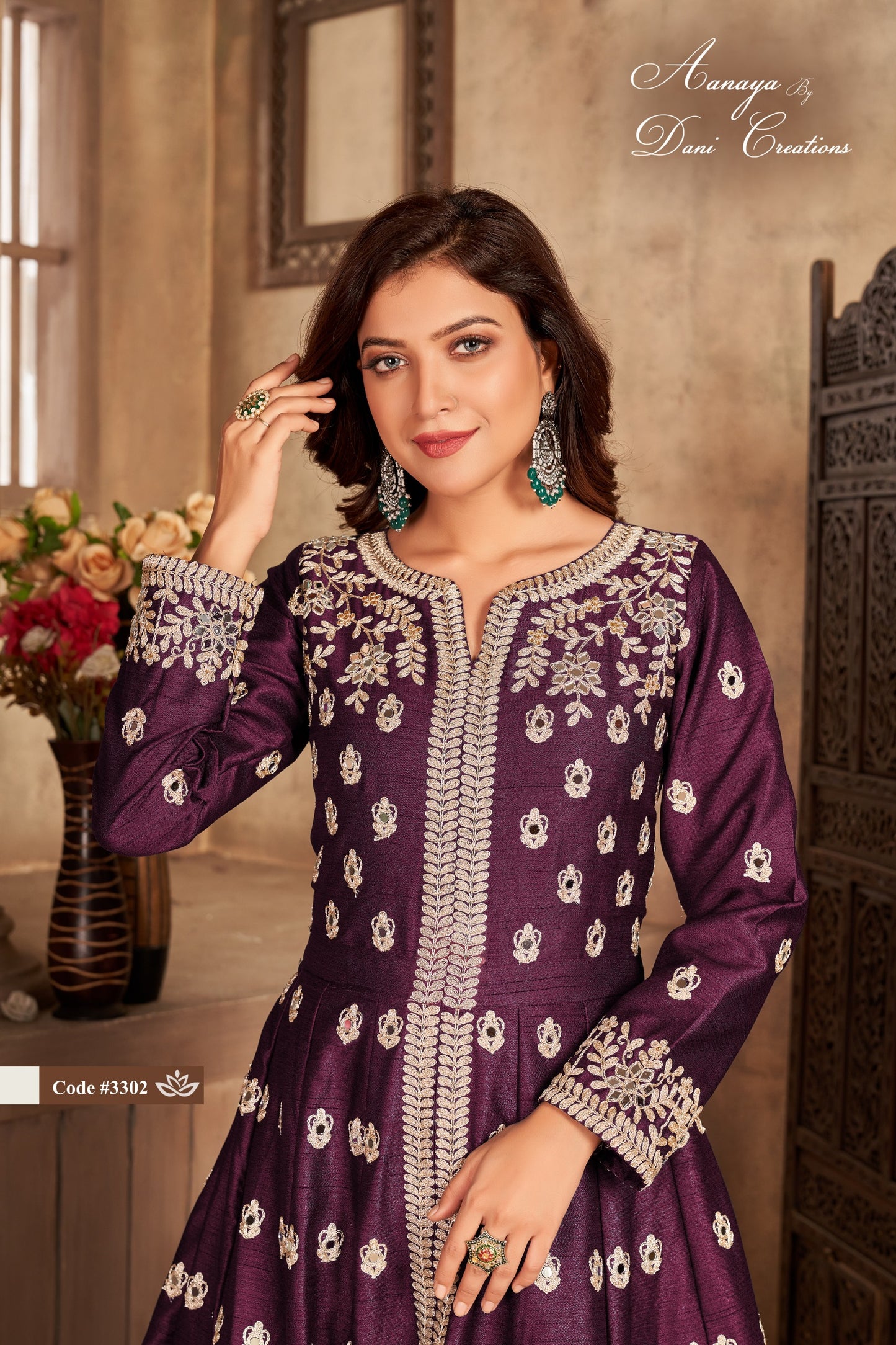 3302 Aanaya Vol 133 Dani Creation Art Silk Unstitched Suits