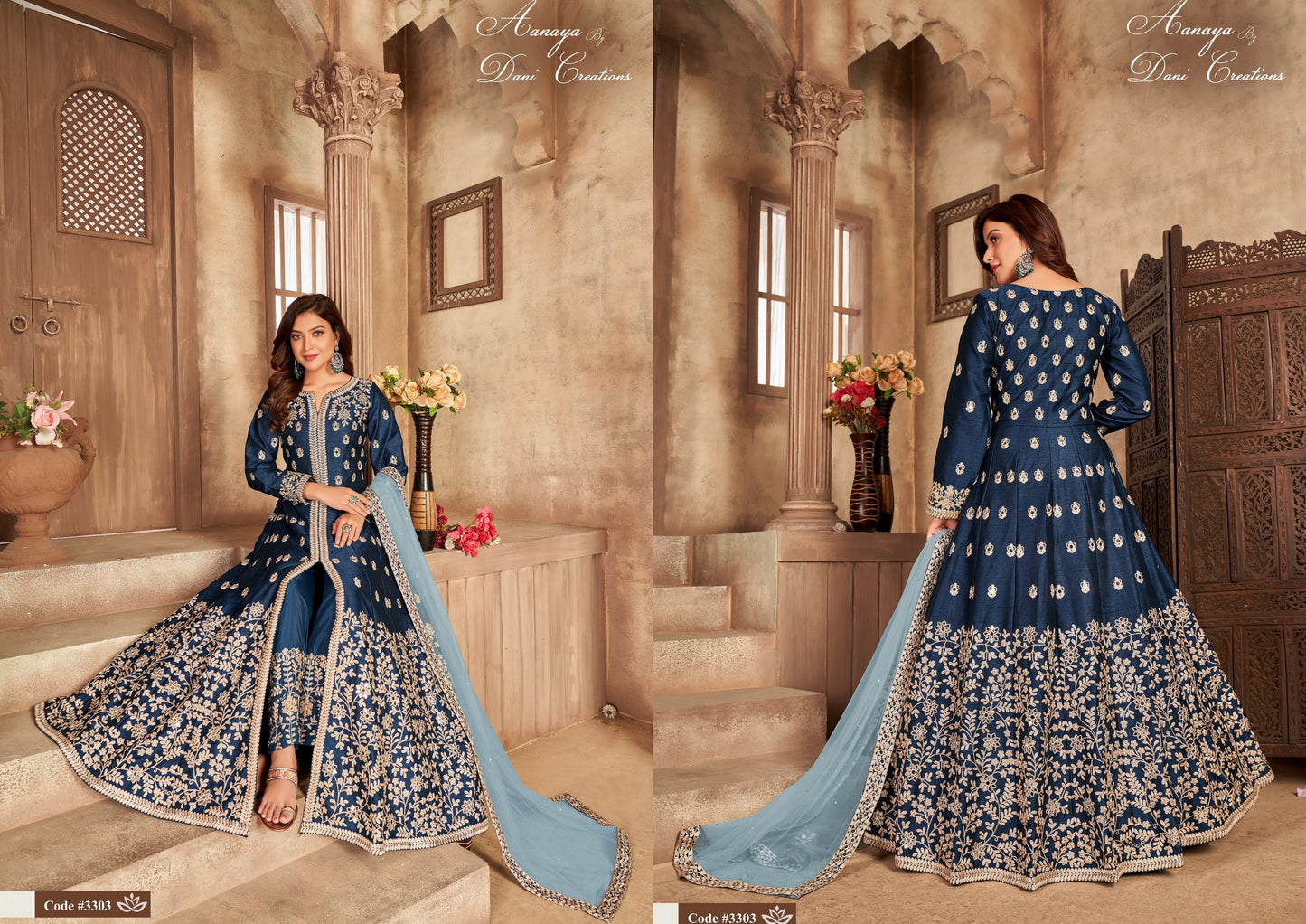 3303 Aanaya Vol 133 Dani Creation Art Silk Pakistani Salwar Suits